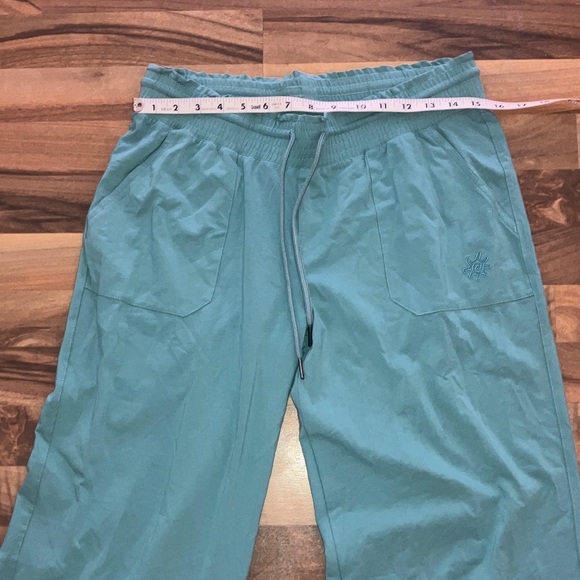 UV Skinz Everyday Wide Leg Pants River Women’s Sz M Smocked Drawstring Waist - Picture 6 of 10